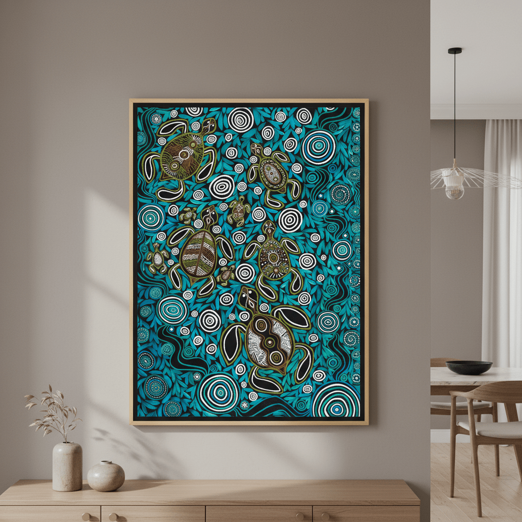 Turtles by Emma Rigney wall - art - picture - poster