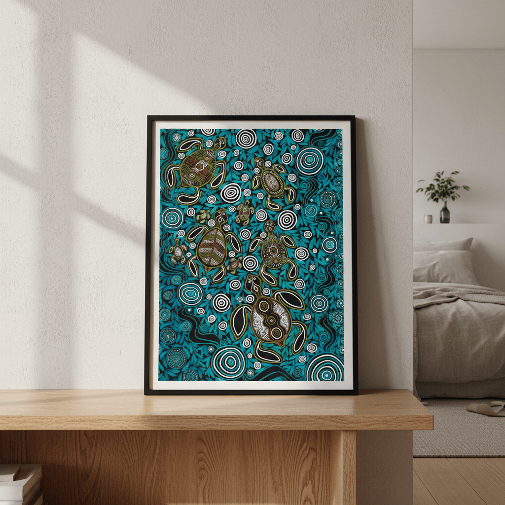 Turtles by Emma Rigney wall - art - picture - poster