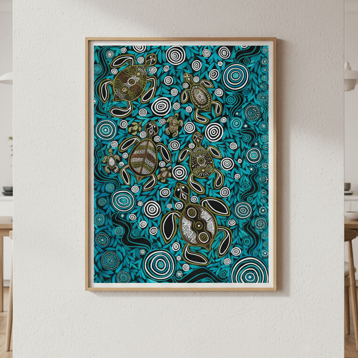 Turtles by Emma Rigney wall - art - picture - poster
