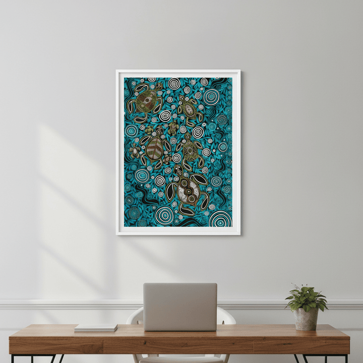 Turtles by Emma Rigney wall - art - picture - poster