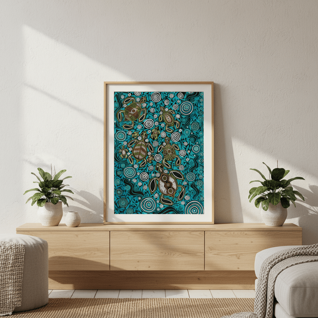 Turtles by Emma Rigney wall - art - picture - poster