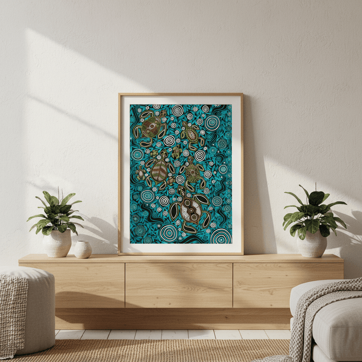 Turtles by Emma Rigney wall - art - picture - poster
