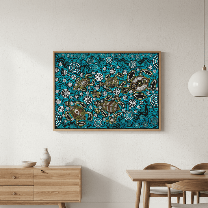Turtles in Deep Water Dreaming by Emma Rigney wall - art - picture - poster