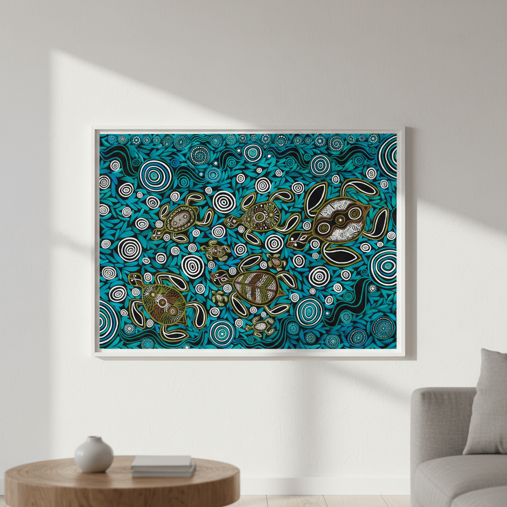 Turtles in Deep Water Dreaming by Emma Rigney wall - art - picture - poster