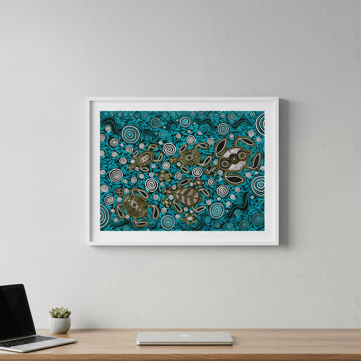 Turtles in Deep Water Dreaming by Emma Rigney wall - art - picture - poster