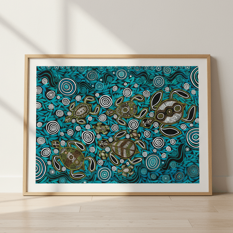 Turtles in Deep Water Dreaming by Emma Rigney wall - art - picture - poster