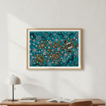 Turtles in Deep Water Dreaming by Emma Rigney wall - art - picture - poster