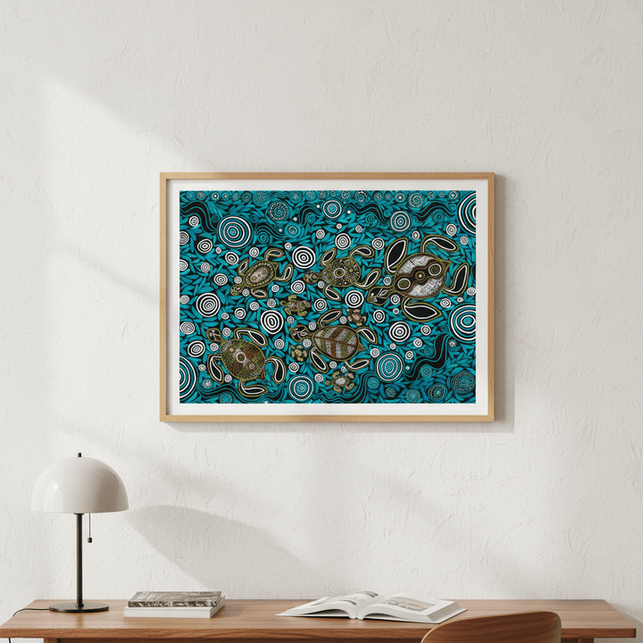 Turtles in Deep Water Dreaming by Emma Rigney wall - art - picture - poster