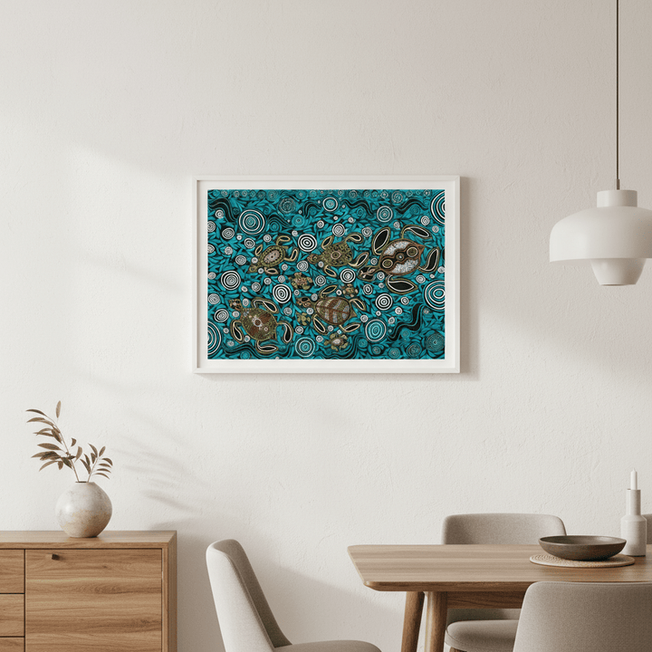 Turtles in Deep Water Dreaming by Emma Rigney wall - art - picture - poster