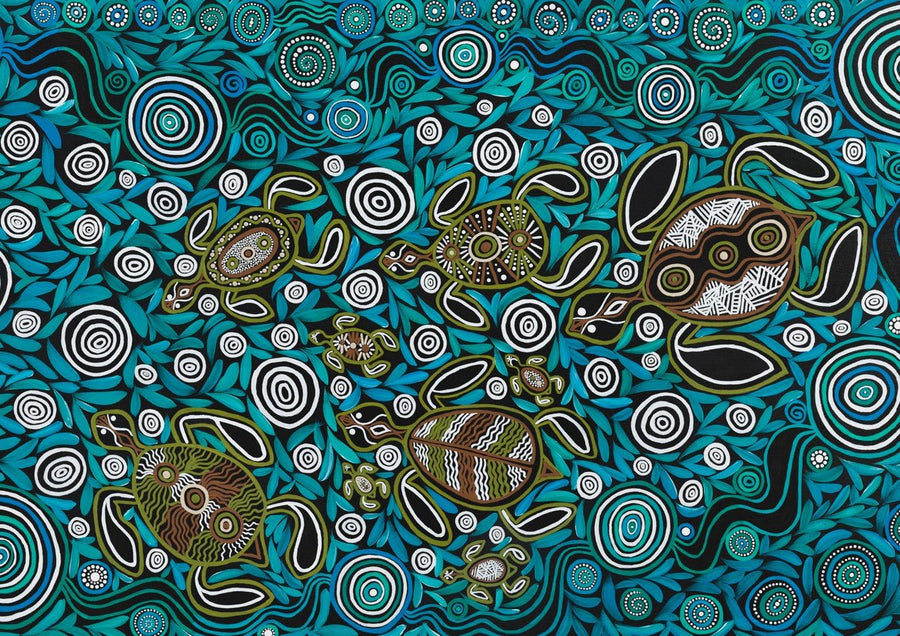 Turtles in Deep Water Dreaming by Emma Rigney