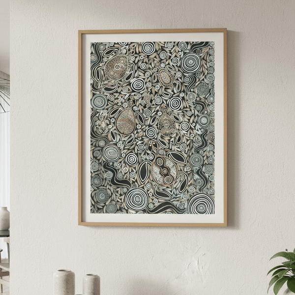Turtles in Deep Water Dreaming Earth Green Tone by Emma Rigney