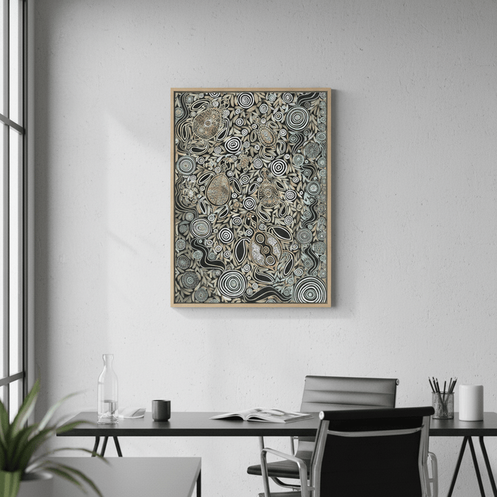 Turtles in Deep Water Dreaming Earth Green Tone by Emma Rigney wall - art - picture - poster