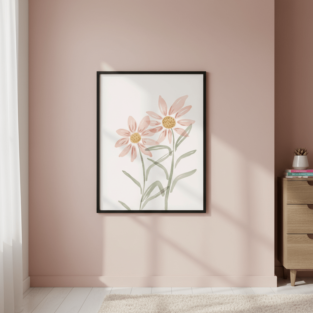 Two Daisies by Menina Lisboa wall - art - picture - poster