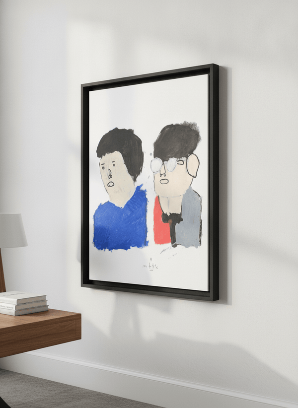 Two Faces Naive Portrait By DONUT Studios