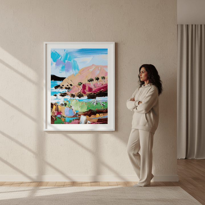 Two Pelicans by Angela Hawkey wall - art - picture - poster