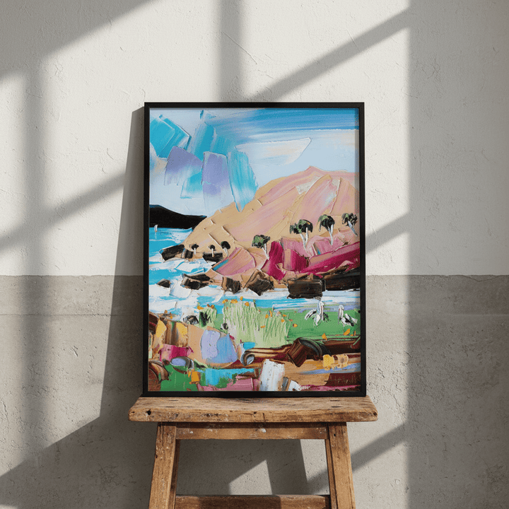 Two Pelicans by Angela Hawkey wall - art - picture - poster