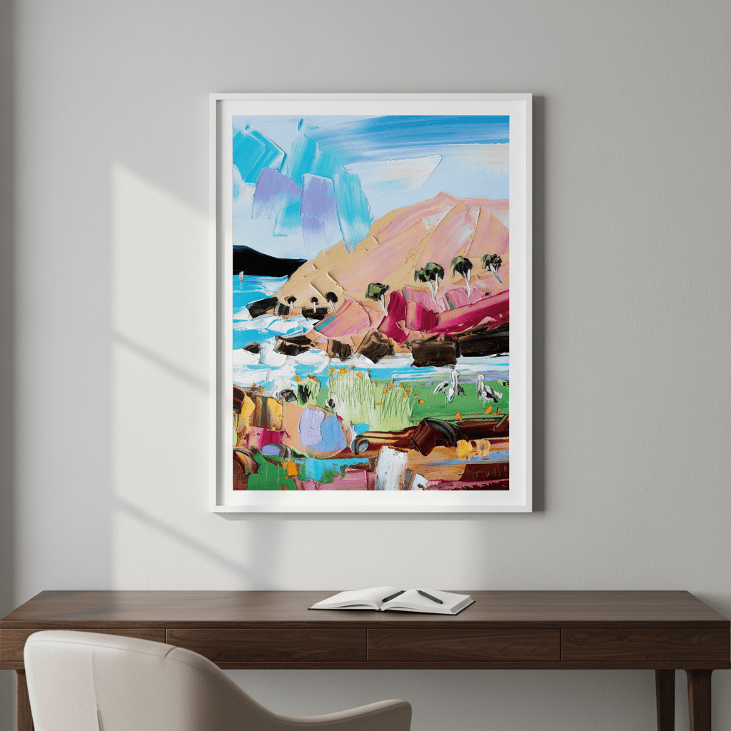 Two Pelicans by Angela Hawkey wall - art - picture - poster