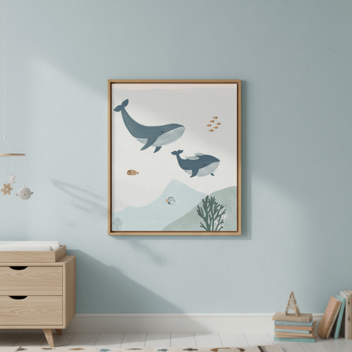 Two Whales by Menina Lisboa wall - art - picture - poster