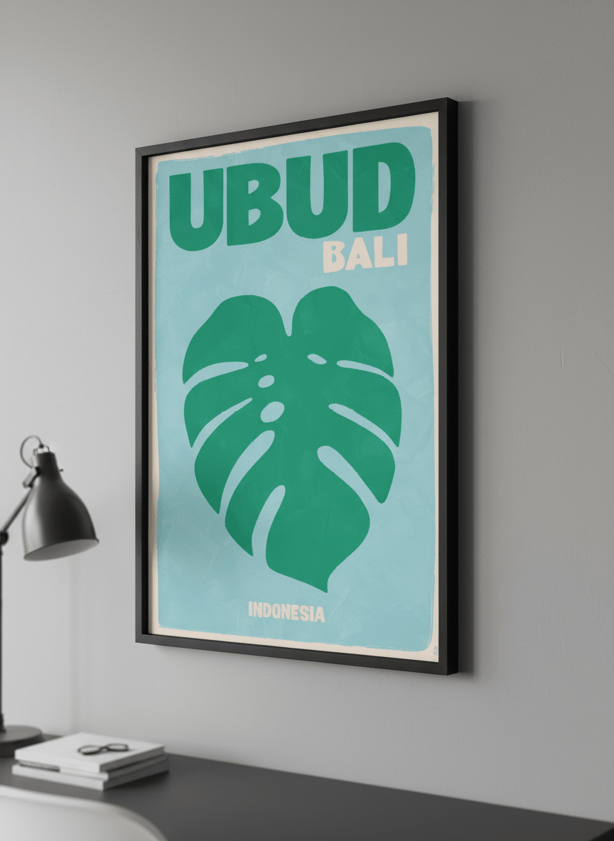 Contemporary wall art featured in a bright modern office workspace