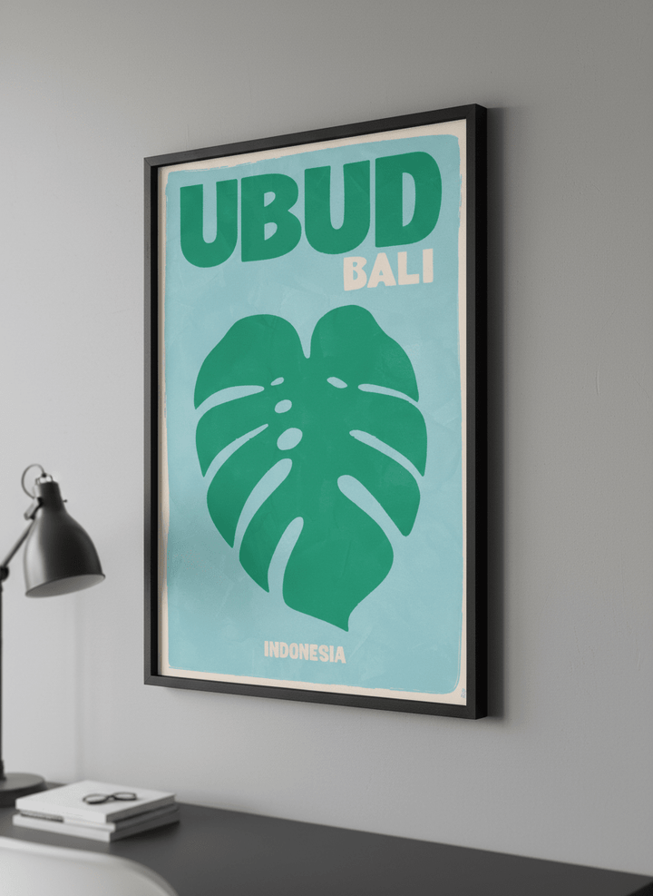 Contemporary wall art featured in a bright modern office workspace