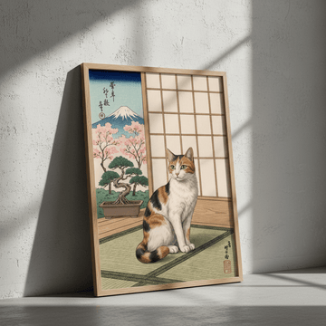 Ukiyo - E Japanese Vintage Cat Wall Art wall - art - picture - poster