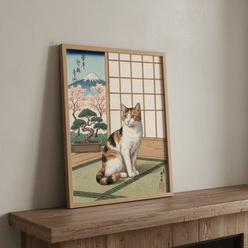Ukiyo - E Japanese Vintage Cat Wall Art wall - art - picture - poster