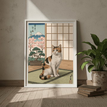Ukiyo - E Japanese Vintage Cat Wall Art wall - art - picture - poster