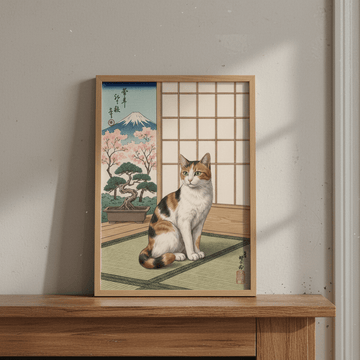 Ukiyo - E Japanese Vintage Cat Wall Art wall - art - picture - poster