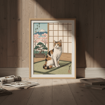 Ukiyo - E Japanese Vintage Cat Wall Art wall - art - picture - poster