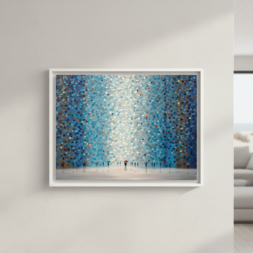 Umbrellas at Night by Ekaterina Ermilkina wall - art - picture - poster