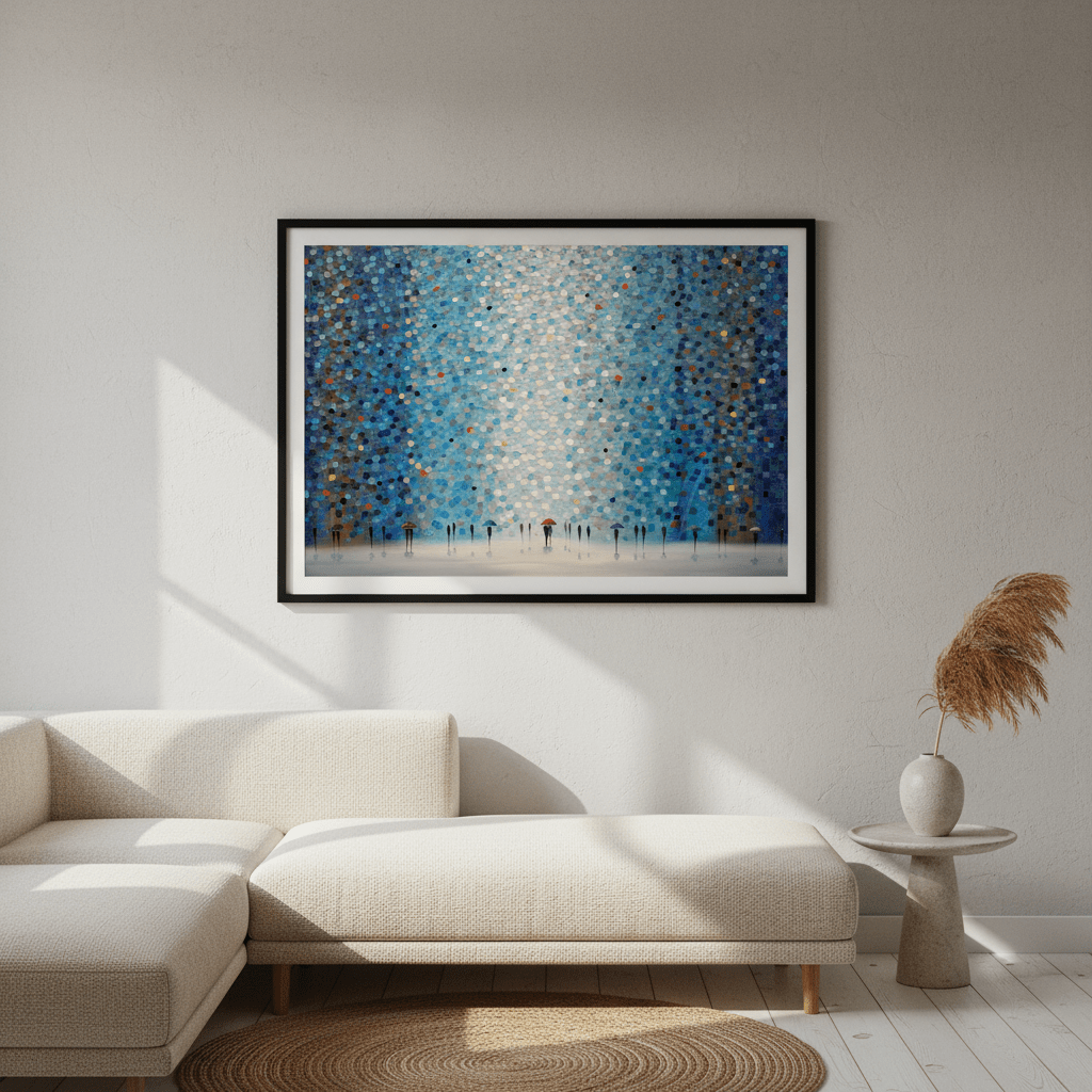 Umbrellas at Night by Ekaterina Ermilkina wall - art - picture - poster