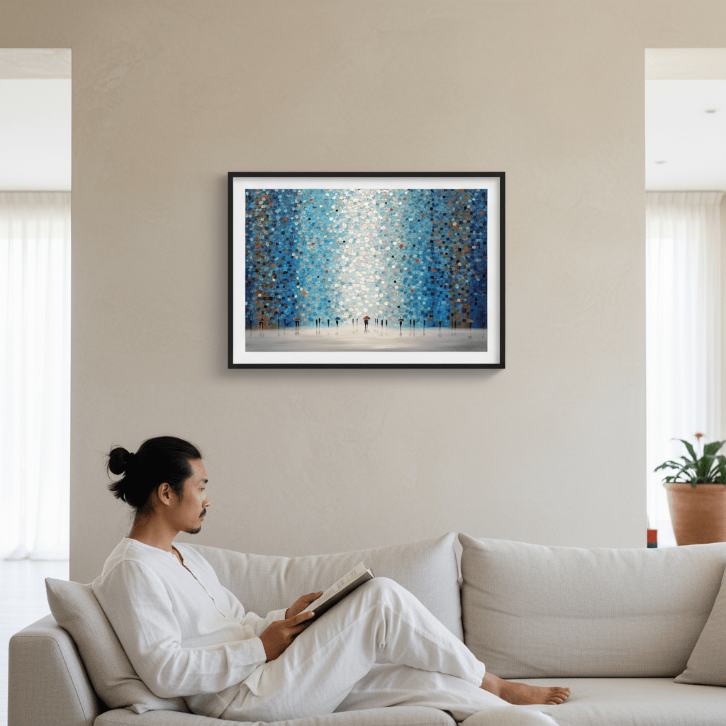 Umbrellas at Night by Ekaterina Ermilkina wall - art - picture - poster