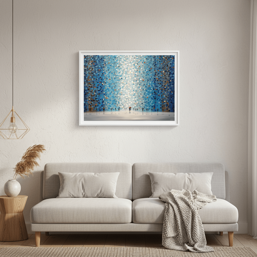 Umbrellas at Night by Ekaterina Ermilkina wall - art - picture - poster