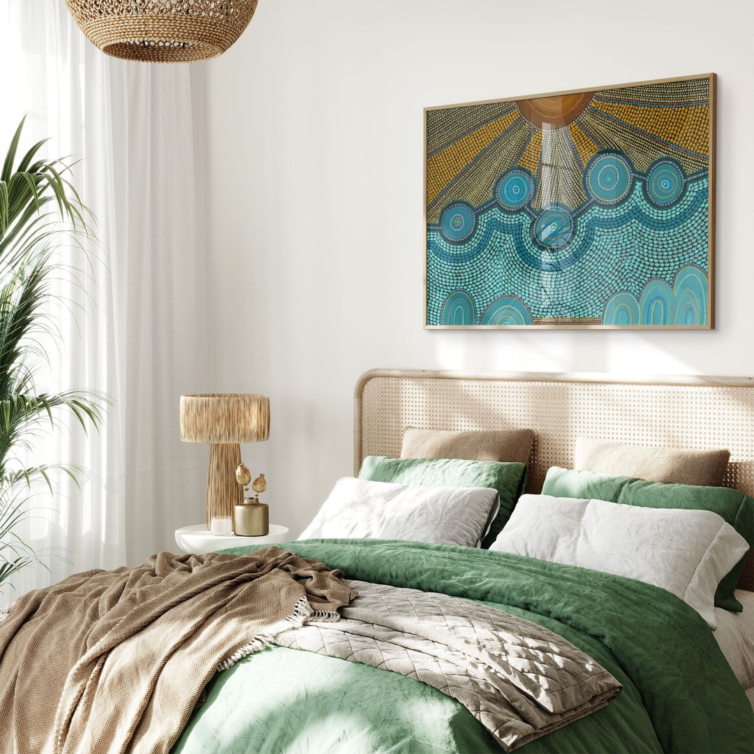 Under The Sun by Domica Hill,livingroom,timber border