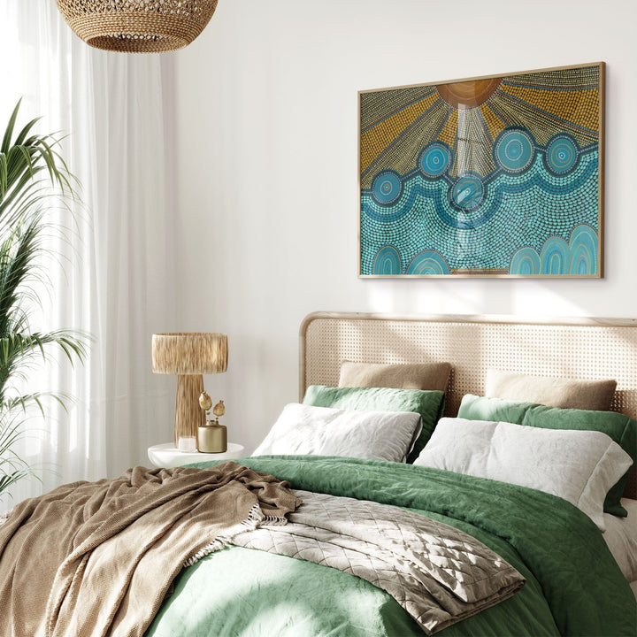 Under The Sun by Domica Hill,livingroom,timber border