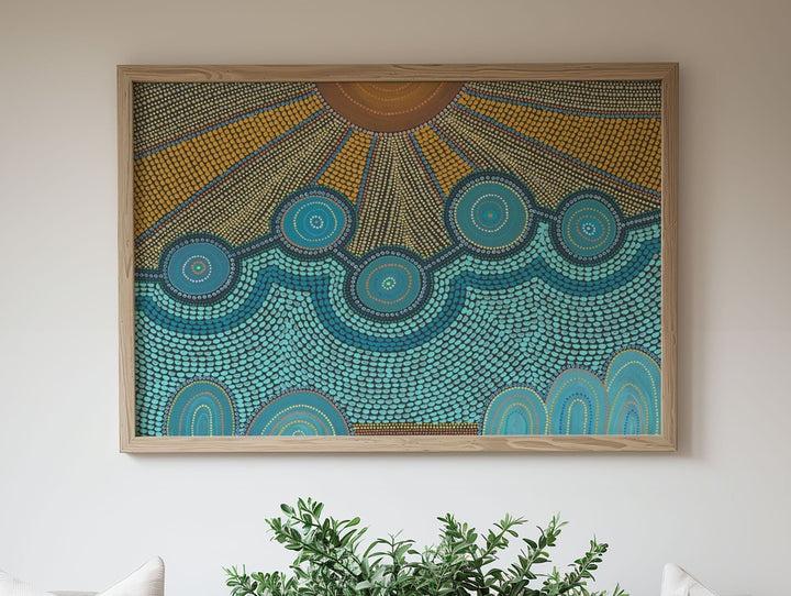 Under The Sun by Domica Hill,livingroom,timber border