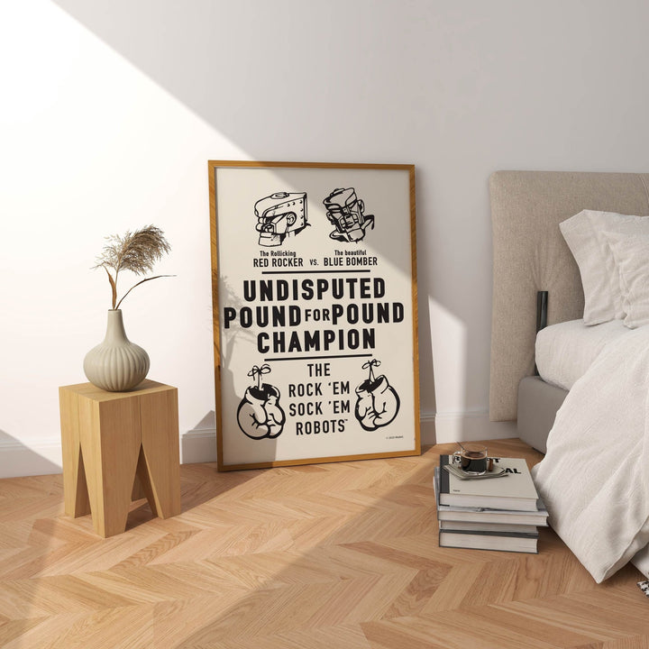 Undisputed Pound for Pound Champion Wall Art Rock Em Robots Print wall - art - picture - poster