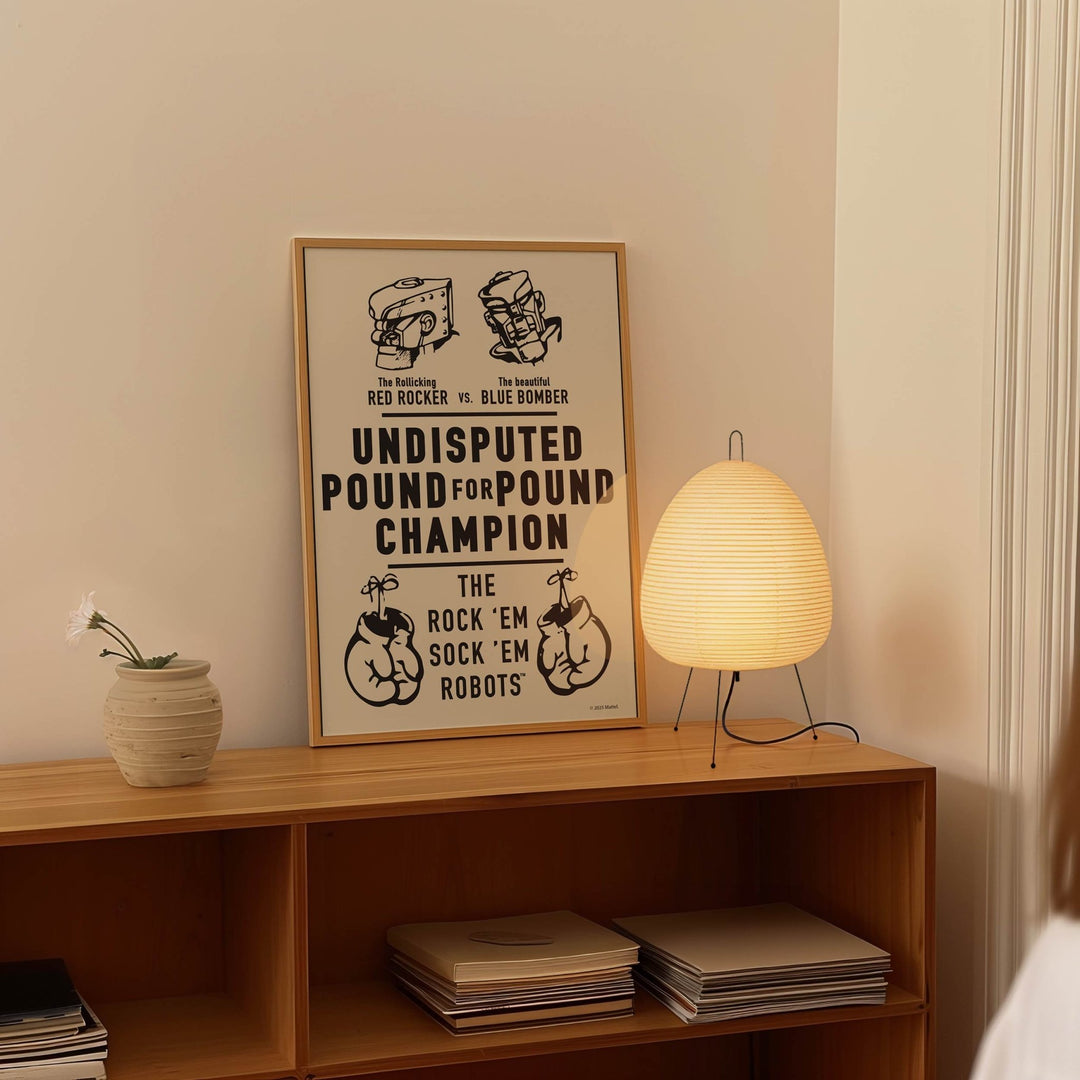 Undisputed Pound for Pound Champion Wall Art Rock Em Robots Print wall - art - picture - poster