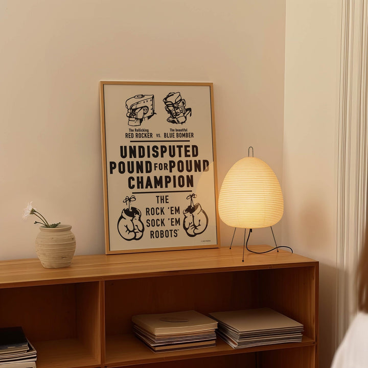 Undisputed Pound for Pound Champion Wall Art Rock Em Robots Print wall - art - picture - poster