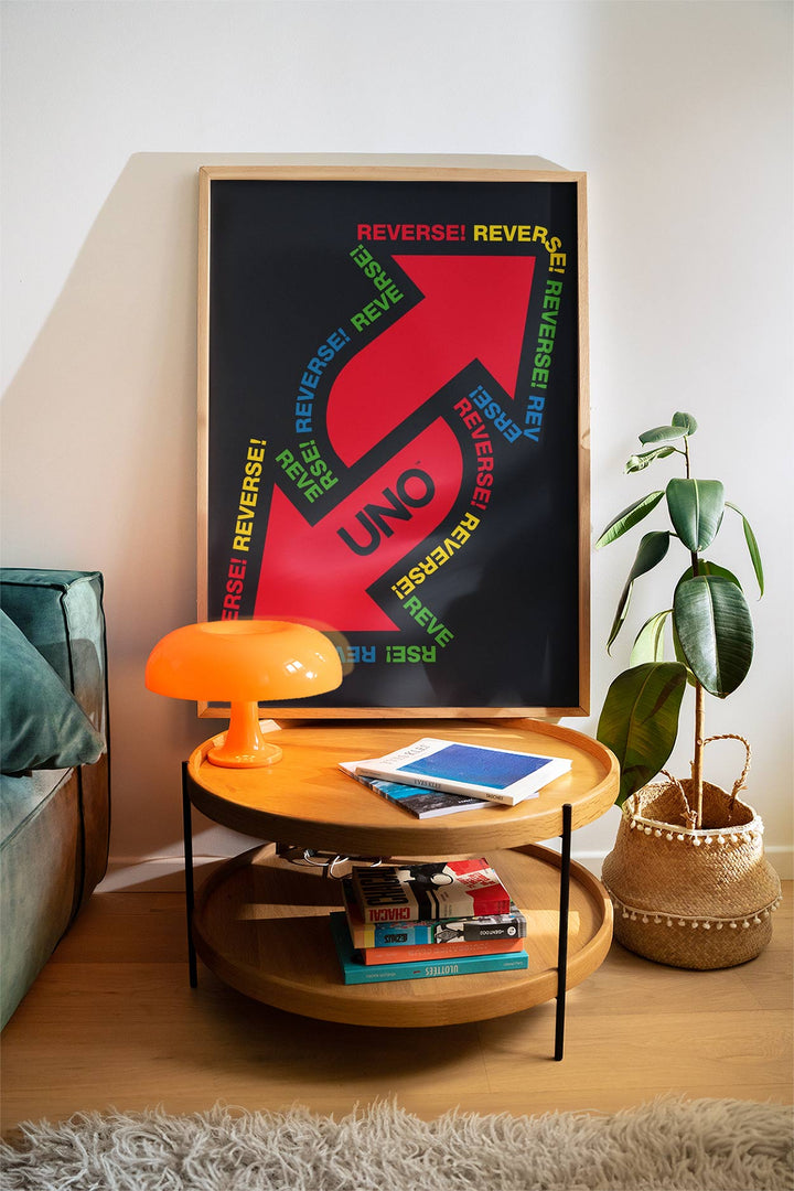 Uno Black Reversed Wall Art Print wall - art - picture - poster