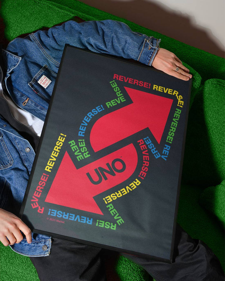 Uno Black Reversed Wall Art Print wall - art - picture - poster