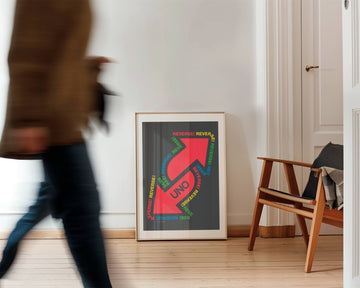 Uno Black Reversed Wall Art Print wall - art - picture - poster