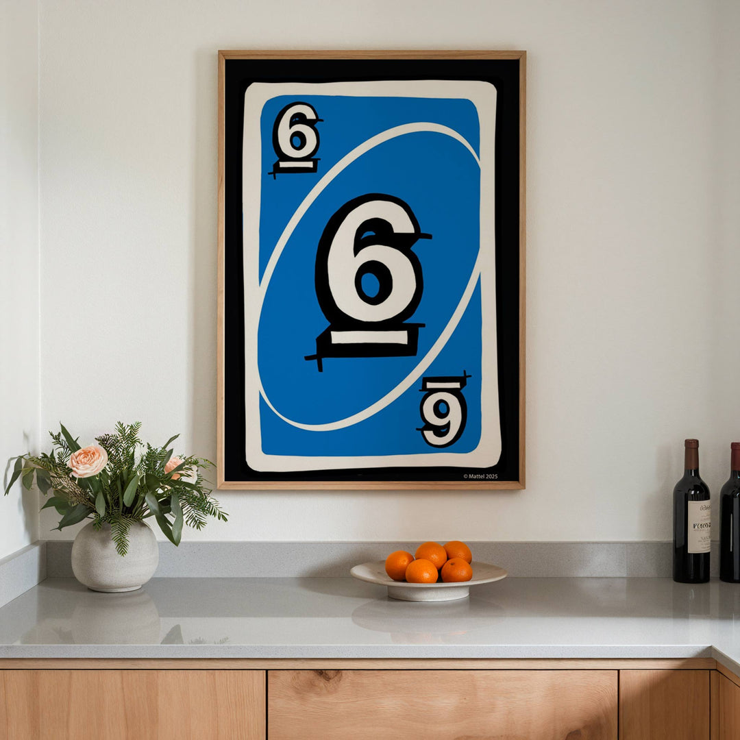 Uno Blue 6 Wall Art Print wall - art - picture - poster