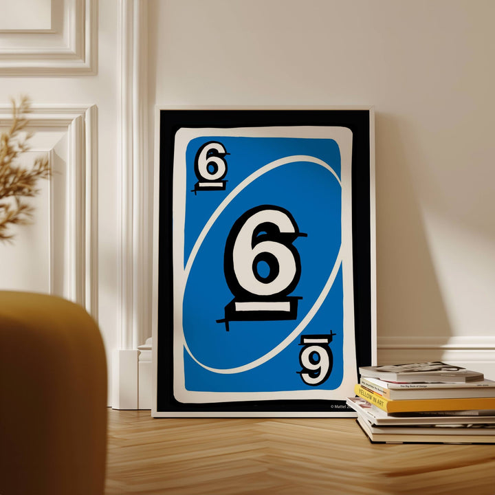 Uno Blue 6 Wall Art Print wall - art - picture - poster