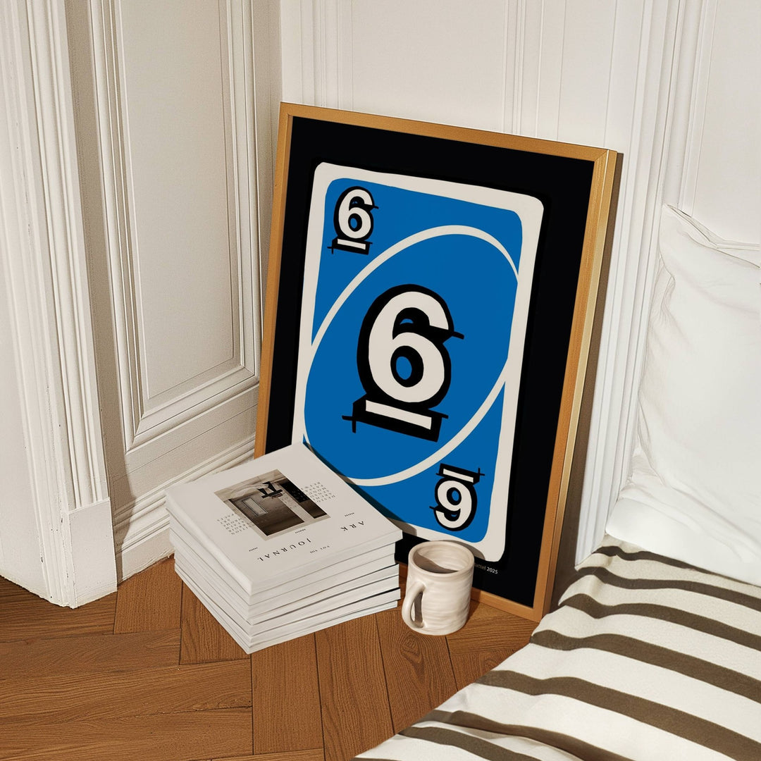 Uno Blue 6 Wall Art Print wall - art - picture - poster