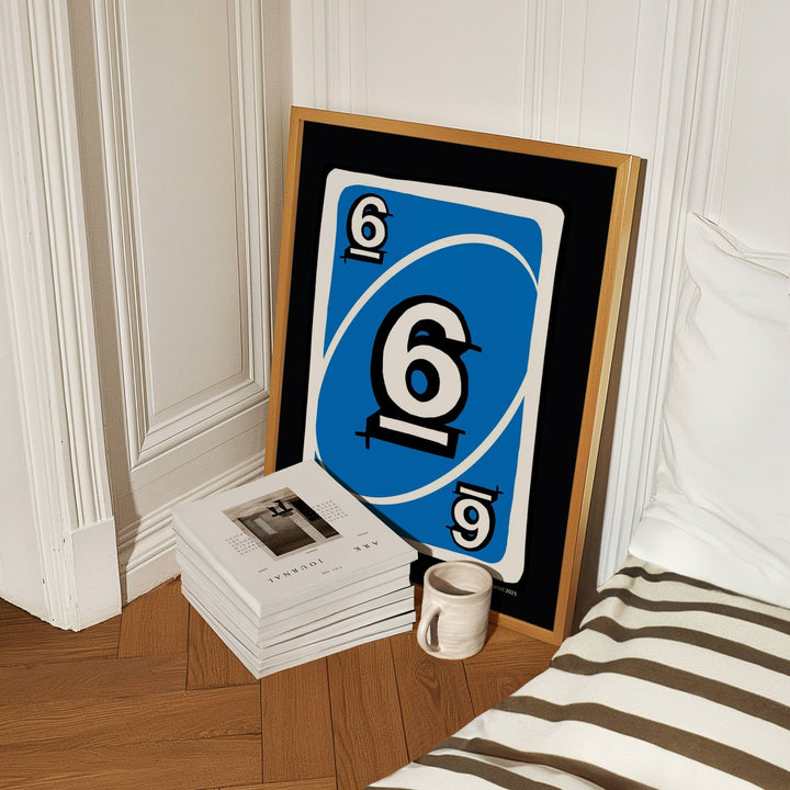 Uno Blue 6 Wall Art Print wall - art - picture - poster