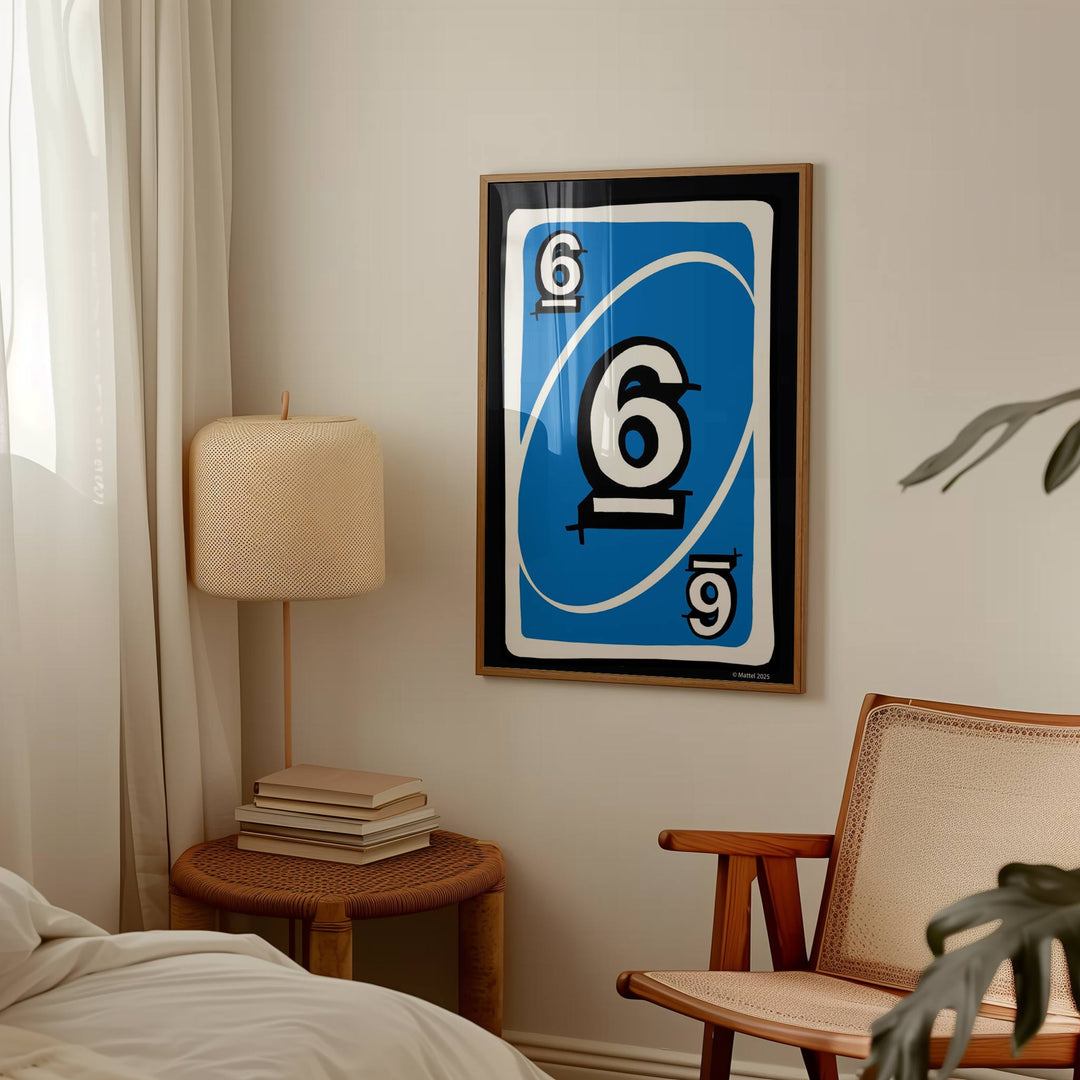 Uno Blue 6 Wall Art Print wall - art - picture - poster