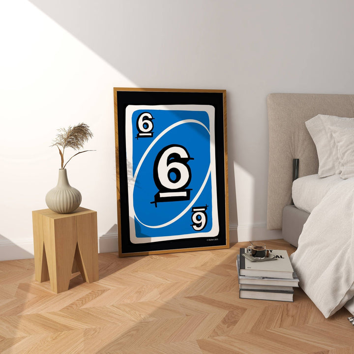 Uno Blue 6 Wall Art Print wall - art - picture - poster