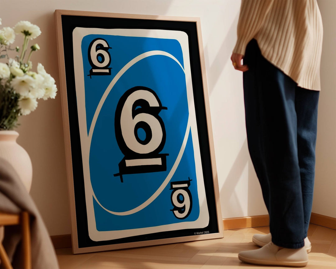 Uno Blue 6 Wall Art Print wall - art - picture - poster