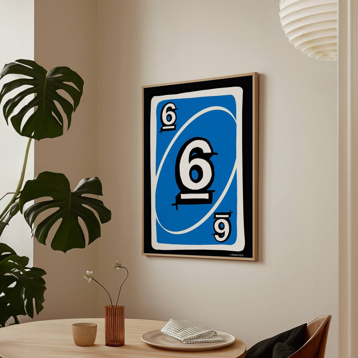 Uno Blue 6 Wall Art Print wall - art - picture - poster